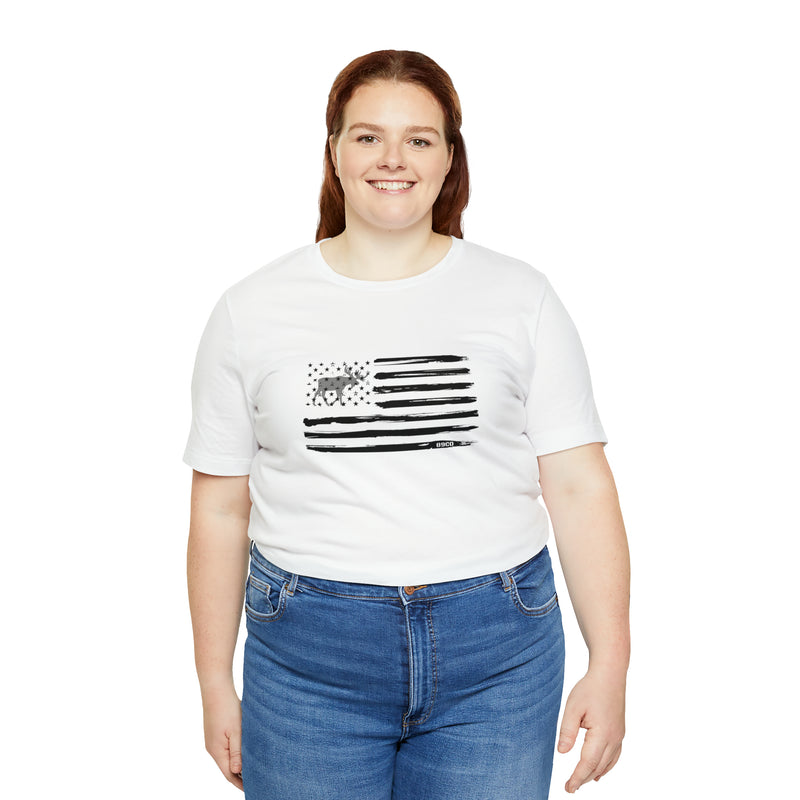 Load image into Gallery viewer, American Flag Moose Tee
